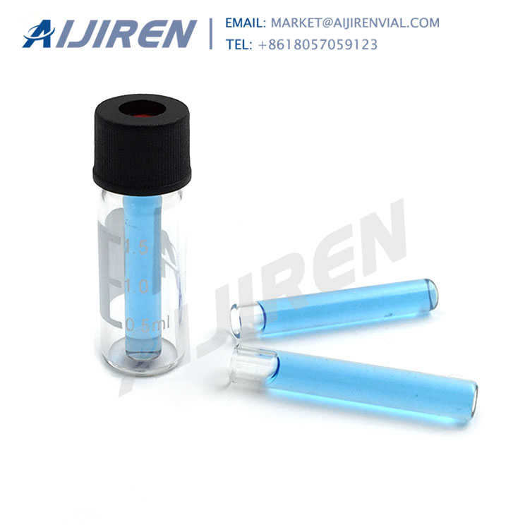 Certified 250ul autosampler vial inserts 11mm HPLC crimp vials Perkin Elmer